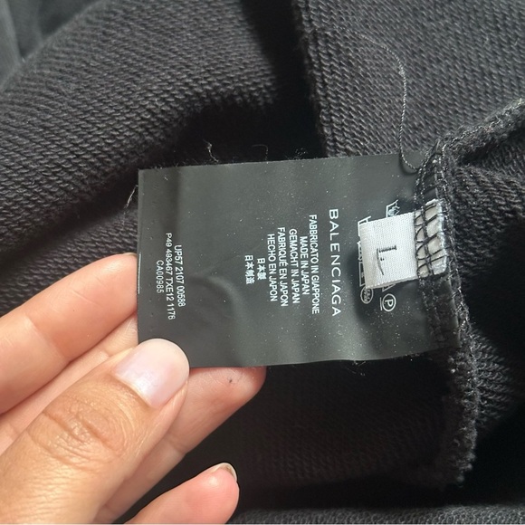 Balenciaga Sinners Black Hoodie with Red and Gold Embroidery L - Picture 13 of 16